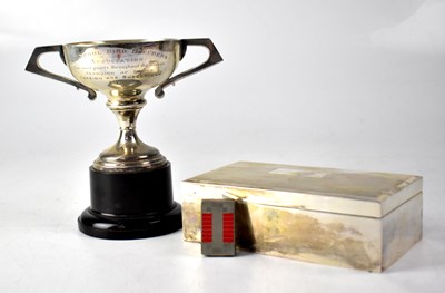 Lot 697 - An Elizabeth II hallmarked silver cigarette box