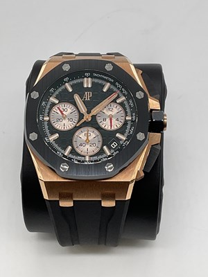 Lot 1325 - AUDEMARS PIGUET; 18ct rose gold Royal Oak...