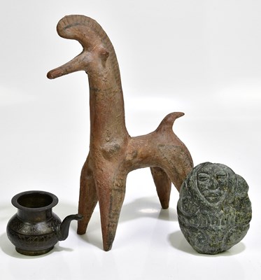 Lot 1579 - An unusual painted terracotta model of a...