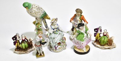 Lot 1424 - SITZENDORF; a 20th century porcelain figure of...