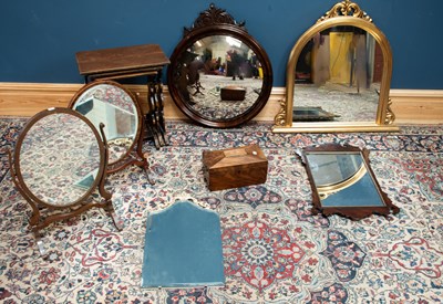 Lot 2614 - Two mahogany dressing table mirrors, together...