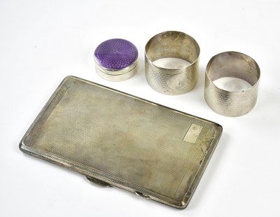 Lot 2245 - A George V hallmarked silver cigarette case of...