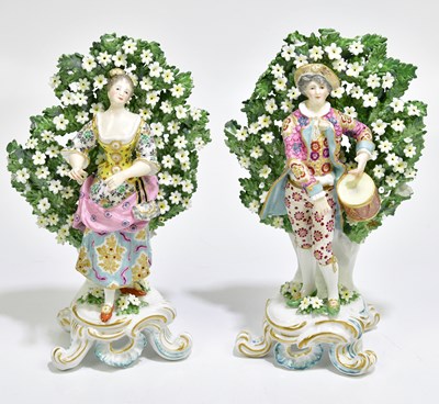 Lot 1435 - SAMPSON; a pair of Derby style figures...