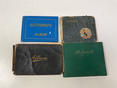 Lot 2174 - Four autograph albums including several...