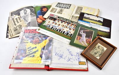 Lot 1402 - CRICKET; an interesting collection of ephemera...