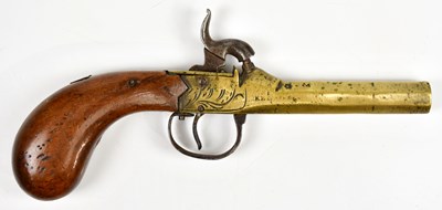 Lot 613 - A 19th century percussion cap pistol with...