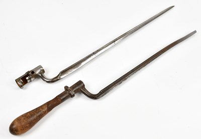 Lot 723 - Two 19th century socket bayonets (2).