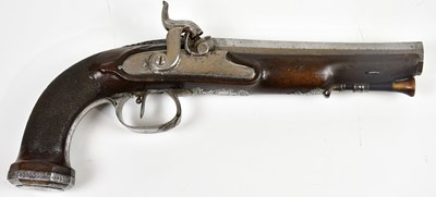 Lot 595 - A 19th century percussion cap pistol, with...