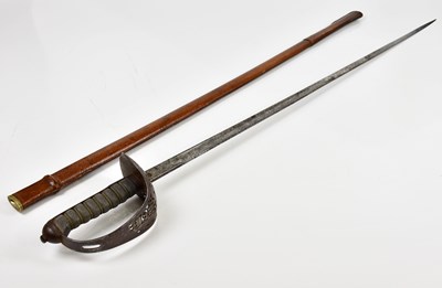 Lot 695 - An Edward VII infantry sword with shagreen...