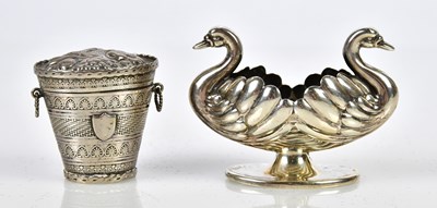 Lot 2618 - A Victorian hallmarked silver salt modelled as...