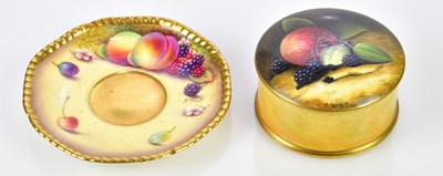 Lot 5432 - P. PLATT FOR ROYAL WORCESTER; a hand painted...