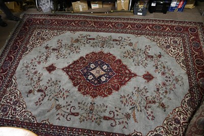 Lot 2276 - A large Eastern hand knotted blue ground rug,...