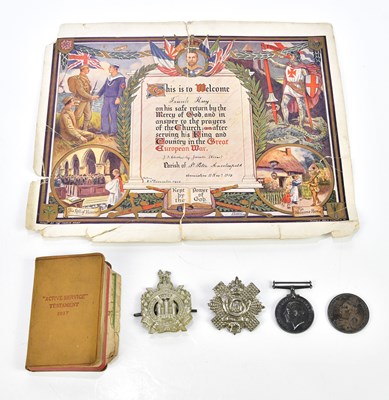 Lot 5129 - A WWI British War Medal to 2894 Pte F. Kaye,...