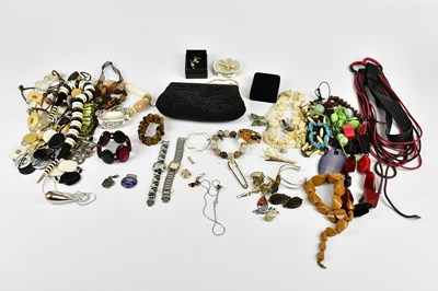 Lot 716 - A mixed collection of costume jewellery to...