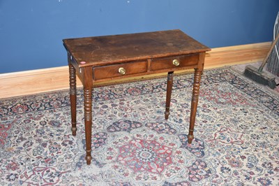 Lot 6673 - A late 19th century two drawer side table on...
