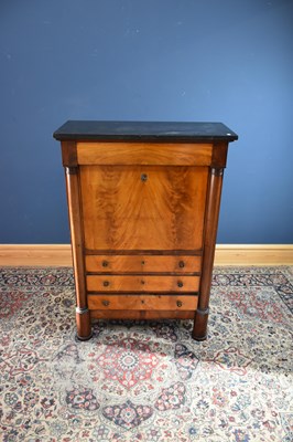Lot 6546 - A 19th century French marble top walnut...