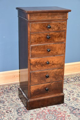 Lot 6553 - A 19th century mahogany Wellington chest with...