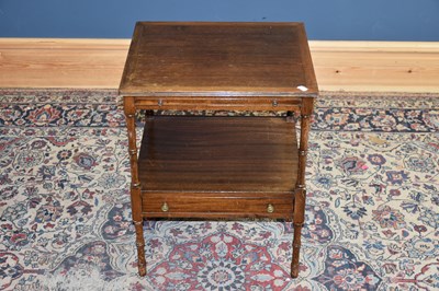 Lot 6755 - A reproduction side table with pull-out slide...