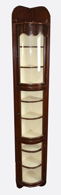 Lot 6637 - An early 20th century hanging bowfront corner...