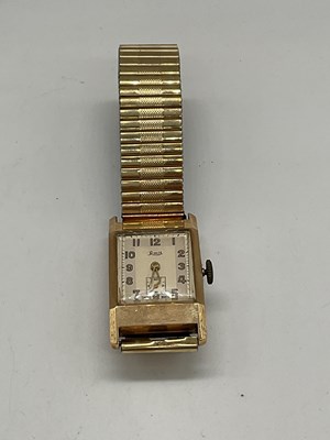 Lot 1306 - LIMIT; a gentleman's vintage Art Deco 9ct...