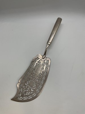 Lot 1108 - An Austro-Hungarian silver fish slice with...