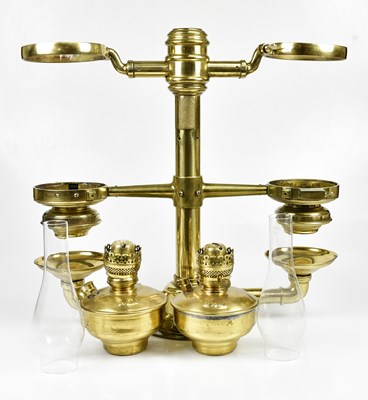 Lot 1176 - A US railroad coach double brass roof...