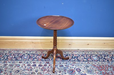 Lot 2476 - A reproduction mahogany tripod table with dish...