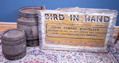 Lot 2314 - Two metal bound barrels, diameter 44cm and...