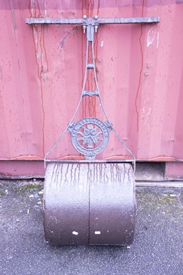 Lot 2310 - A cast iron garden roller.