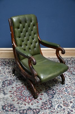 Lot 2419 - A good early 19th century mahogany open arm...