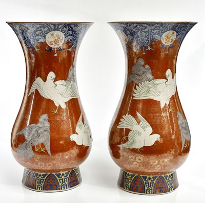 Lot 1170 - A pair of large Japanese late Meiji period...