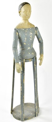 Lot 1437 - An unusual Folk Art type carved and painted...