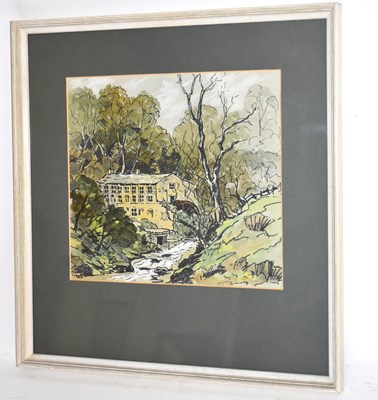 Lot 6244 - A. SCHOON; line and wash, 'Hartlington Mill',...