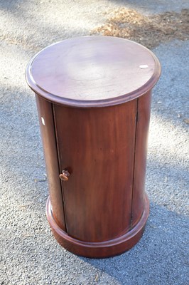 Lot 2468 - A Victorian mahogany cylindrical bedside...
