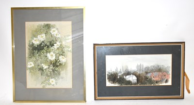 Lot 1555 - ROSEMARY STUBBS; watercolour, still life study,...