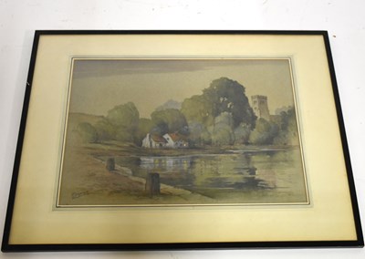 Lot 6242 - ARTHUR TAYLOR; watercolour, 'Evening, Stoke...