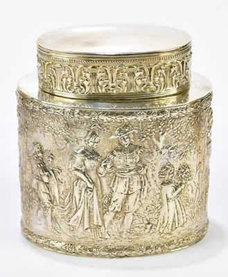 Lot 2321 - A late 19th century Dutch silver oval tea...