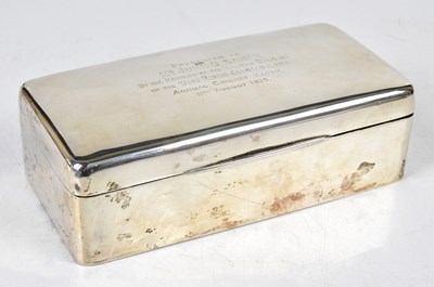 Lot 2229 - A George V hallmarked silver cigarette box of...