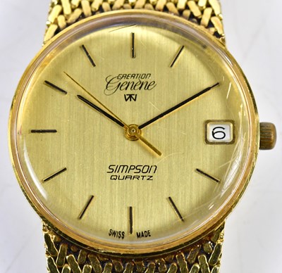 Lot 2959 - CREATION, GENEVE; a gentleman's 14ct gold...