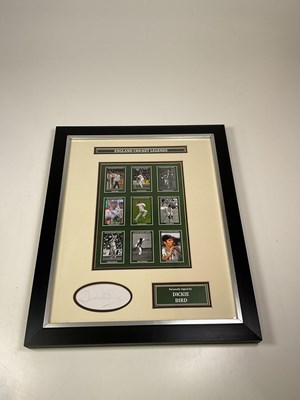 Lot 2356 - DICKIE BIRD; a montage of England cricket...