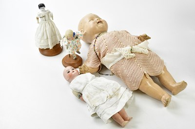 Lot 4505 - An unusual possibly French porcelain doll with...