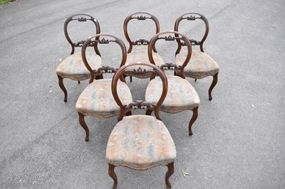 Lot 2458 - A set of six Victorian balloon back type...