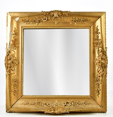 Lot 2588 - A 19th century gilt framed wall mirror.