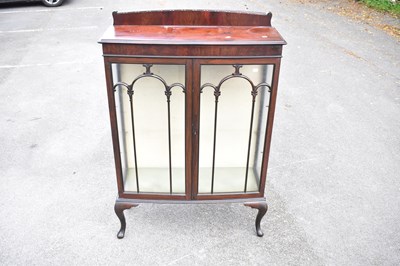 Lot 2547 - A 1930s mahogany bowfronted display cabinet...