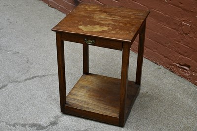 Lot 2579 - A late 19th century oak side table with single...