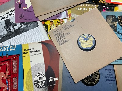 Lot 89 - JAZZ RECORDS; approximately fifty-five 10" LPs,...