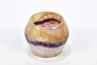 Lot 1398 - BLUE JOHN; a circular bowl of ovoid form,...