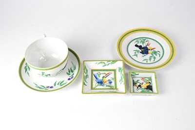 Lot 528 - HERMÈS; four pieces of 'Toucans' pattern...
