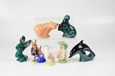 Lot 563 - Various ceramic model animals, comprising two...