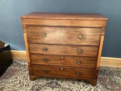 Lot 2445 - A 19th century inlaid mahogany secretaire...